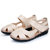 SOCOFY Couro Genu&iacute;no Shoe Hollow Out Respir&aacute;vel Gancho Loop Sandals