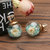 Trendy Colorful Rhinestone Glass Ball Flower Round Pendientes Regalo para Mujer