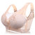 Silver Fiber Lace Embroidery Wireless Full Busted Gather Minimizer Bra