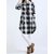 Women Casual Long Sleeve Plaid Loose Pocket Button Long Blouses