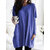 Casual Pure Color Double Pockets Loose Shirts For Women