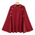 Women British Style Solid Color Button Loose Elegant Cloak Coats
