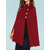 Women British Style Solid Color Button Loose Elegant Cloak Coats