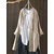 S-5XL Blouse vintage asym&eacute;trique en coton &agrave; manches longues 