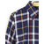 Women Cotton Button Blouse Plaid Turn Down Long Sleeve Shirt