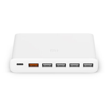 Originele Xiaomi USB-C 60W Lader Type-C & USB-A 6 Poorten Uitgang Dual QC 3.0 Quick Charger
