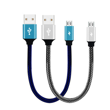Bakeey 3A Micro USB gevlochten snellader datakabel 28cm voor Xiaomi Redmi Note 5 S7 rand S6