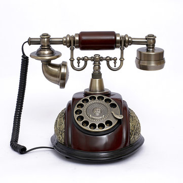 vendimia estilo antiguo teléfono giratorio de moda retro auricular ...
