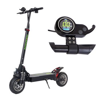 LANGFEITE&nbsp;L8S&nbsp;2019&nbsp;Version&nbsp;20.8Ah&nbsp;48.1V 800W * 2 Double moteur se pliant Scooter électrique Ecran couleur Moteur sans balai 45 km / h Vitesse maximale 55 km Portée Prise UE