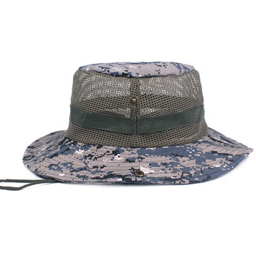 Tampão largo pescado da pesca da cubeta Chapéu das retalhos da malha