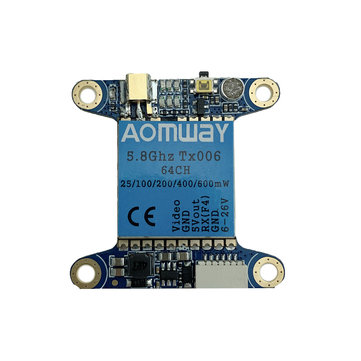 S$26.19 % Aomway TX006 5.8Ghz 64CH 25mW/100mW/200mW/400mW/600mW FPV Transmitter VTX Support Betaflight OSD/Pitmode/Smart Audio RC Parts from Toys Hobbies and Robot on banggood.com