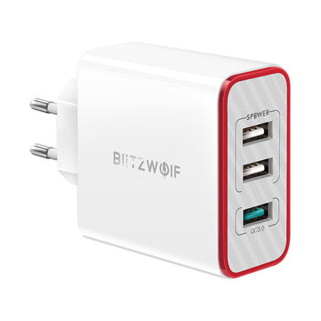BlitzWolf® BW-PL2 30 W QC3.0 3 Portas USB Carregador Adaptador DA UE Com Power3S Tecnologia Para Tablet Smartphone