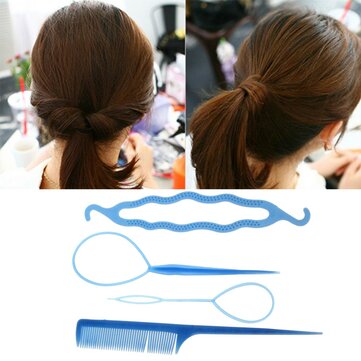 Lady Hair Twist Styling Clip Stick Bun Maker Braid Hair