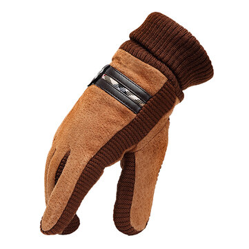 Unisex pele de porco luvas de condução ciclismo coral luva linho luvas ao ar livre para homens mulheres