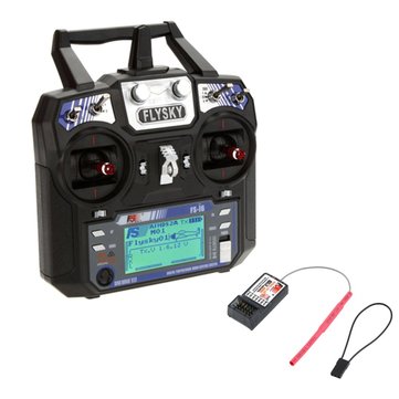 FlySky FS-i6 2.4G 6CH AFHDS Remote Control Transmitter With FS-R6B Receiver For RC FPV Drone - Mode 2
