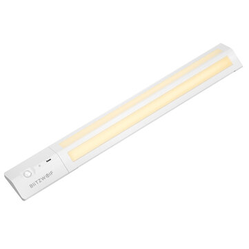 [Versão Atualizada] BlitzWolf® BW-LT8 PIR Light Motion Sensor LED Luz de Gabinete Lítio Removível Bateria 3000K Temperatura de Cor para Banheiro Sala de Armazenamento de Quarto Stick-on Escadas Step Light Bar