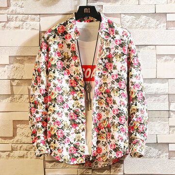 Mens&nbsp;Square&nbsp;Collar&nbsp;Printing&nbsp;100%&nbsp;Polyester Shirts