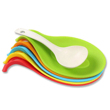 Honana CF-KT17 Silicone Spoon Insulation Mat Heat Resistant Placement Tray Drink Glass Coaster 