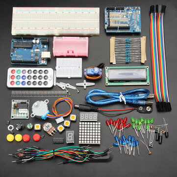 Geekcreit® UNO R3 Kit de Iniciante Básico Kit de aprendizagem Versão sem Bateria para Arduino