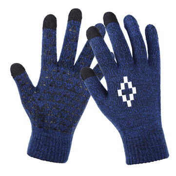 メンズフリースの厚いタッチスクリーン手袋のサイクリングの文字のため