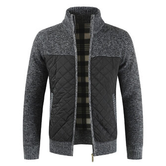 Mens Winter Casual Fleece Thick Stitching Knitted Coat
