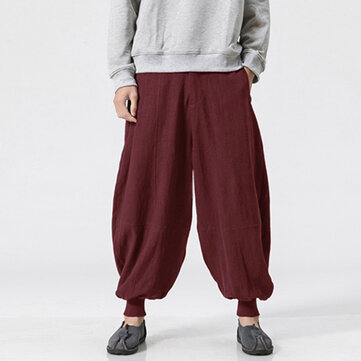 Erkek%&nbsp;100&nbsp;Pamuk&nbsp;Gevşek&nbsp;S-5XL&nbsp;Rahat Baggy Harem Pantolon