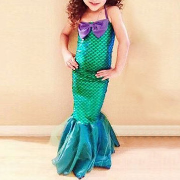 Meisjes zeemeermin Cosplay Jurk 4Y-12Y