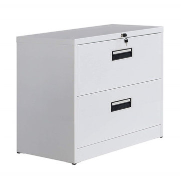 Modernluxe 2 Drawer Metal Vertical File Cabinet With Cabinet Lock