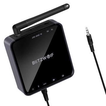 BlitzWolf® BW-BR4 bluetooth V5.0 HD Receptor de Música Transmissor de Áudio 2 em 1 Adaptador