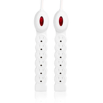 BULL 2 PCS US Plugue Smart 6 Outlet Listado UL Protetor de Surto Protetor de Emerg&ecirc;ncia &Agrave; Prova de Fogo Seguro Tomada Interruptor