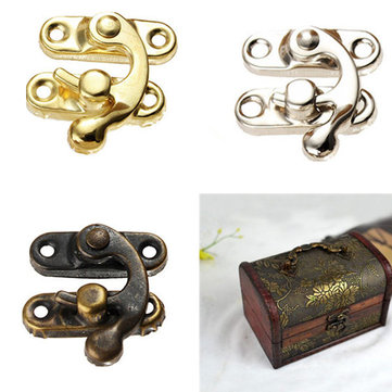  4 pcs Buckle fonc&eacute; bo&icirc;te en bois accessoires boucle Snap Shackle Buckle Box lock 
