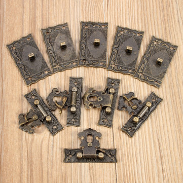  5sets bronze serrure bois bo&icirc;te valise toggle Loquet boucles ton 5.1cm x2.9cm