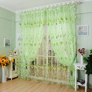 Honana Wx C1 1x2m Tulips Flower Voile Door Curtain Panel Window
