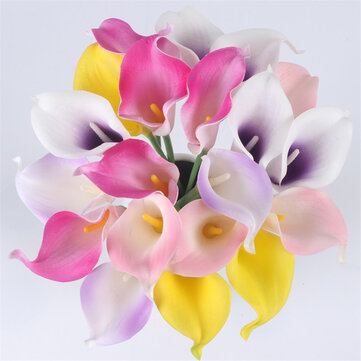 Naturel Real Touchez Bouquet De Fleurs Calla Lily Décoration De Mariage Faux Fleur Pour La Maison Partie Festival Décor 8 Couleurs Fleurs