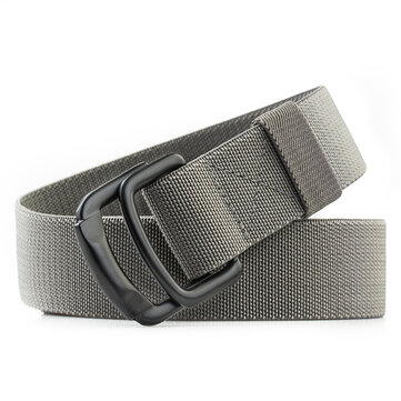 Men Casual Metal Buckle Elastic Braided Belt Metal