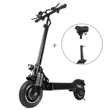 Janobike&nbsp;T10&nbsp;2000W&nbsp;محرك&nbsp;مزدوج&nbsp;23.4Ah 10 بوصة سكوتر كهربائية قابلة للطي مع مقعد 70KM / ساعة السرعة القصوى 80KM مسافة الأميال أقصى تحميل 200KG