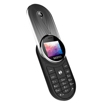 SERVO AURA 360 &deg; للتدوير Flip هاتف BT Dialer FM اهتزاز As Mirror One Key Recorder Dual Sim Mini بطاقة هاتف