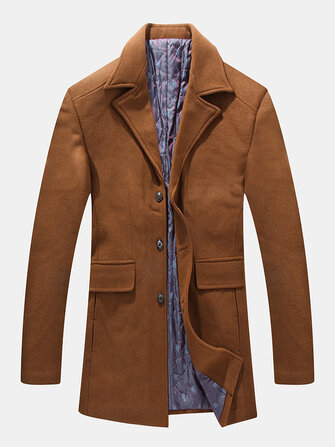 メンズニューウインドブレーカーウールコートオールドミドルエイジドファーザーロア