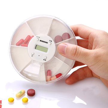 Xmund XD-PB2 Przypomnienie o czasowym opakowaniu 7 przegr&oacute;dek Przenośny pojemnik do przechowywania pojemnik&oacute;w na pigułki Pojemnik na pigułki