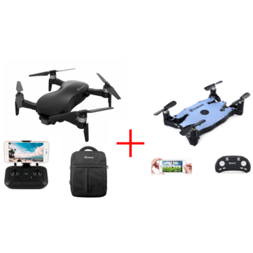 Eachine EX4 5G WIFI 1.2KM FPV GPS With 4K HD Camera 3-Axis Stable Gimbal RC Drone Quadcopter+Eachine E57 WiFi FPV Selfie Drone With 2MP 720P HD Camera RC Drone Quadcopter