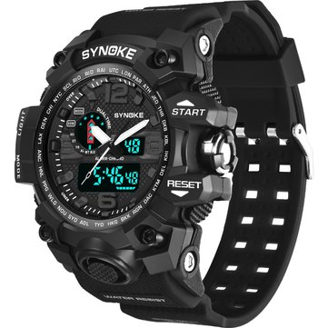 SYNOKE&nbsp;9401&nbsp;Sport&nbsp;Men&nbsp;5ATM&nbsp;Impermeable Dual Pantalla Reloj