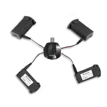 Eachine E520 E520S RC Drone Cuadric&oacute;ptero Repuestos Cargador USB 4-EN-1 Carga Caja con 7.4V 1200MAH 25C LiPo Bater&iacute;a Conjunto combinado
