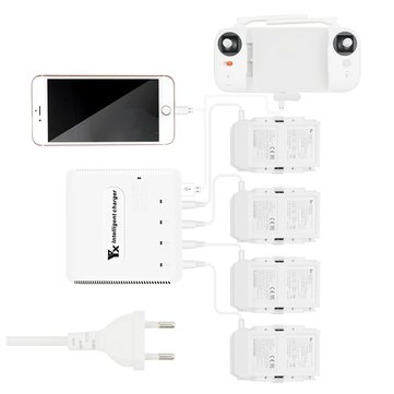 YX 6-in-1 Multi-oplaadhub Intelligente batterij Afstandsbediening Telefoonlader voor FIMI X8 SE RC Drone Quadcopter