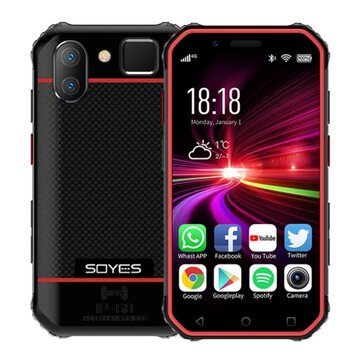 SOYES S10 Global Version IP68 Waterproof 3 inch HD+ NFC Fingerprint Face Unlock Android 7.0 PTT SOS 3GB 32GB MTK6737M 4G Mini Smartphone