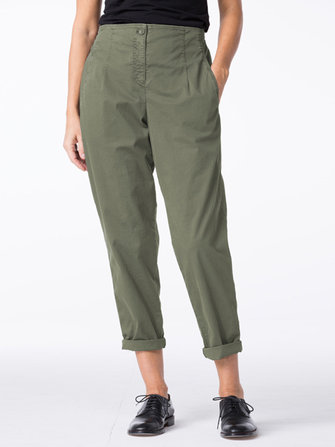 Frauen beiläufige reine Farben-Seitentaschen-elastische Taillen-Hosen