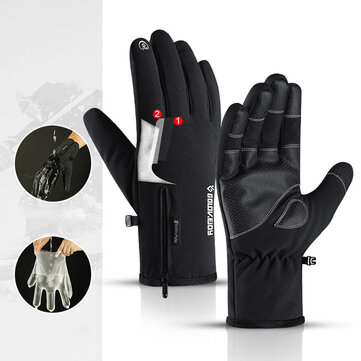 Neue Outdoor wasserdichte Handschuhe Quarter Zipper Touchscreen Männer und Damen Reiten warme Sportarten Wandern Skifahren Plus Verdickung