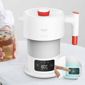 Deerma DEM-DH207 0.6L Portatile da viaggio pieghevole Bollitore elettrico Smart Touch Control Pot Isolation Pot