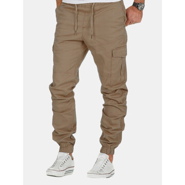 Vita tinta unita elastico tinta unita Pantaloni