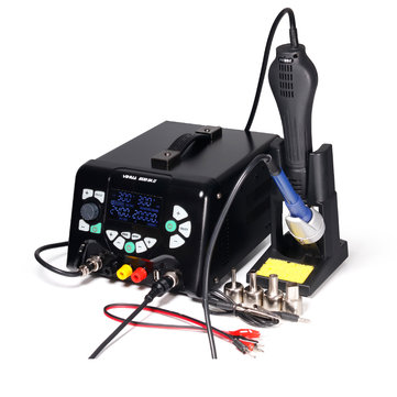 YIHUA 853D 5A II 3 in 1 920W SMD Soldering Station USB DC Power Supply Hot Air G un BGA Rework Station Solder Iron Welding Tool