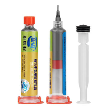 WNB 10cc Syringe Liquid Flux Solder Paste Leaded Stencil Welding Tool Low Temperature Melting Point 183℃ Tin Solder Paste